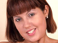 Bushy bald teen babe with necktie posing
