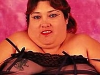 large brunette with huge tits in tiger print
