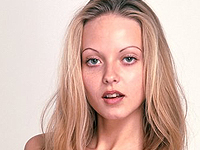 Blonde Teen Showing Pussy Close-Ups in Bed