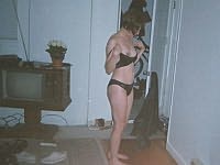 Short Haired Nude Teen Dressing up in a Messy Room Unnoticed