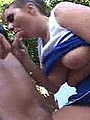 Nasty chubby cheerleader deep cock sucking