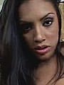 Alluring ebony teen stripping seductively for her horny lover